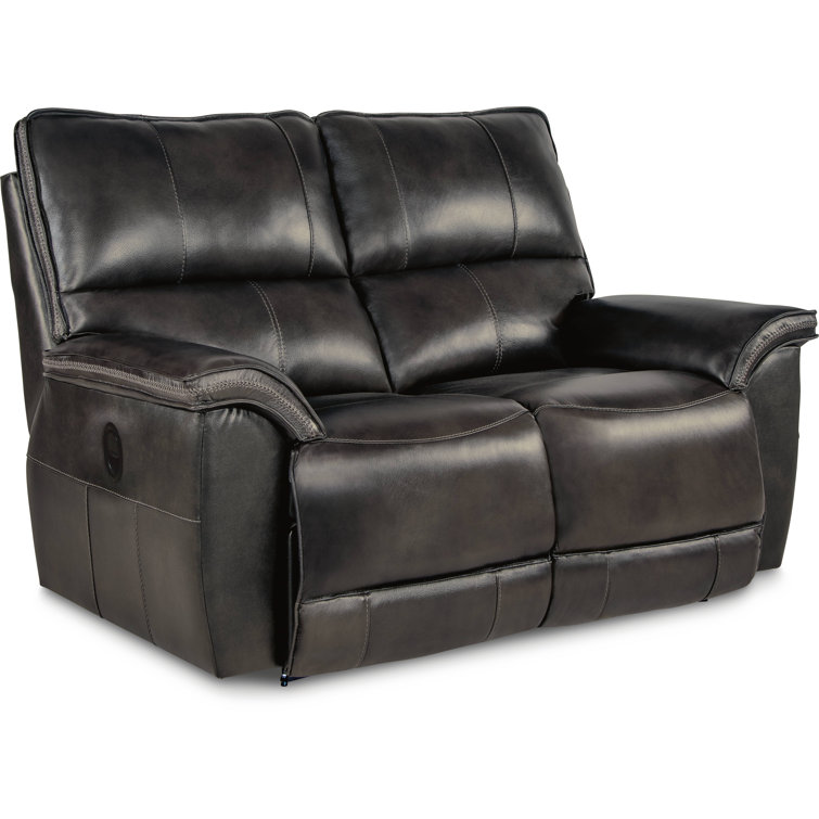 LaZBoy Norris 64'' Leather Match Pillow Top Arm Reclining Loveseat